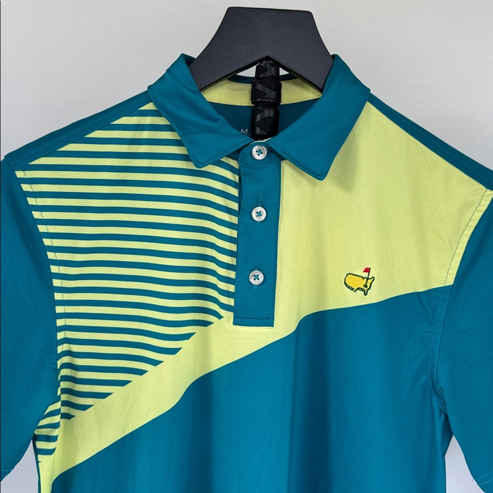 Masters Kids Teal and Yellow Polo Shirt - Picture 2 of 4